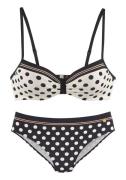 LASCANA Bikini  tummankeltainen / musta / valkoinen