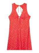 Bershka Mekko  kirkaanpunainen / valkoinen