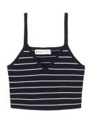 Bershka Toppi  sininen / valkoinen