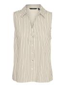 VERO MODA Pusero 'VMMYMILO'  tummanruskea / taupe
