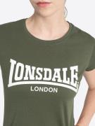 LONSDALE Paita 'CARTMEL'  oliivi / valkoinen