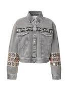 YAS Välikausitakki 'YASVISION'  kulta / harmaa denim / roosa / musta