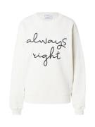 CATWALK JUNKIE Collegepaita 'Always Right'  musta / valkoinen