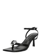 TOPSHOP Varvastossut 'Gilly'  musta / hopea