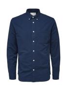 Slhregrick-Ox Shirt Ls Noos Navy Selected Homme