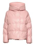 Patricia Recycled Polyester Short Puffer With Hood Pink Jakke