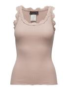 Silk Top W/ Lace Pink Rosemunde