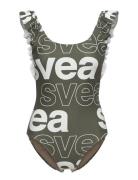 W. Ruffle Swimsuit Patterned Svea