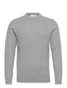 Slhryan Structure Crew Neck Grey Selected Homme