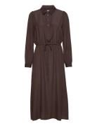 Emmamw Long Dress Brown My Essential Wardrobe