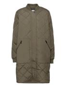 Slfnatalia Quilted Coatoozt Green Selected Femme