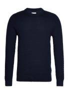 Slhremy Ls Knit All Stu Crew Neck W Camp Navy Selected Homme