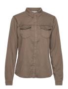 Vibista Denim Shirt-Noos Beige Vila