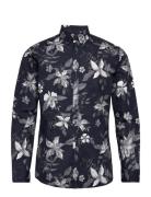 Aop Flower Superflex Shirt L/S Navy Lindbergh