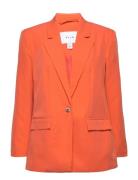 Viangey Big Shoulder Blazer Orange Vila