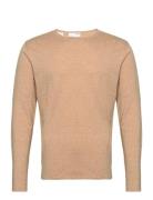 Slhrome Ls Knit Crew Neck Noos Beige Selected Homme