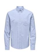 Onsneil Ls Oxford Shirt Blue ONLY & SONS