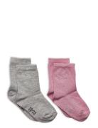 Ankle Sock W. Lurex Pink Minymo