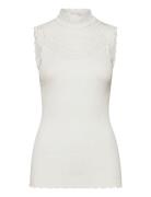 Rwbenita Sl Turtleneck Lace Top White Rosemunde