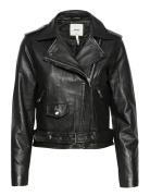 Objnandita Leather Jacket Black Object