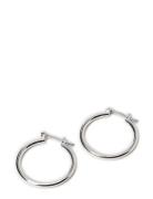 Layla Recycled Medium Hoop Earrings Silver Pilgrim