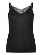 Top With Lace, Lenzing™ Ecovero™ Black Esprit Collection