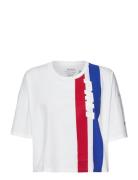 Logo Graphic Cropped Jersey Tee White Polo Ralph Lauren