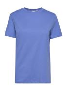 Slfmyessential Ss O-Neck Tee Blue Selected Femme