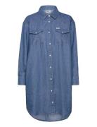 Denim Shirt Dress Blue Wrangler