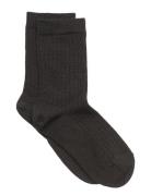 Wool Rib Socks Grey Mp Denmark