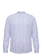 Slhregnew-Linen Shirt Ls Band W Blue Selected Homme