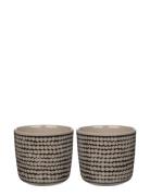 Siirtola. Cup 2Dl W/Out H 2Pcs Brown Marimekko Home