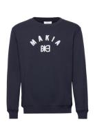 Brand Sweatshirt Navy Makia