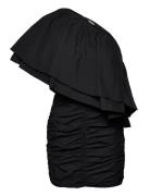 Taft Pleated -Shoulder Dress Black ROTATE Birger Christensen