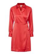 Yassoftie Ls Shirt Dress S. - Ca Red YAS