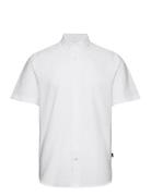 Johan Seersucker S/S Shirt White Kronstadt