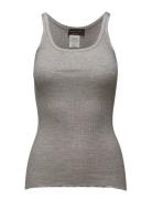 Rwbelle U-Neck Strap Elastic Top Grey Rosemunde