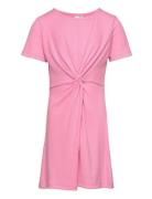 Pkkleo Ss Twist Dress Tw Pink Little Pieces