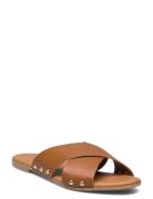 Pcvuma Leather Sandal Brown Pieces