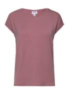 Vmava Plain Ss Top Ga Jrs Noos Pink Vero Moda