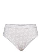 High Waist Cheeky Bikini Print White Tommy Hilfiger