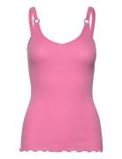 Organic Strap Top Pink Rosemunde