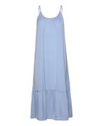 Recycle Polyester Strap Dress Blue Rosemunde