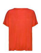 Over D Linen T-Shirt Orange Mango