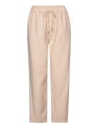 Flowy Straight-Fit Trousers With Bow Beige Mango