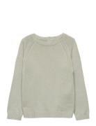 Knit Cotton Sweater Green Mango