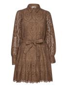 Yasholi Ls Belt Dress S. Noos Brown YAS