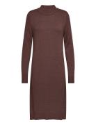 Viril Crew Neck L/S Midi Dress - Noos Brown Vila