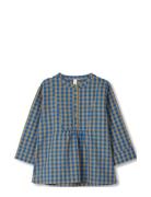 Bæk&Bølge Irene Shirt M/L Blå/Okker Blue Juna