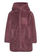 Kmgnewsascha Sherpa Hood Jacket Cp Otw Purple Kids Only